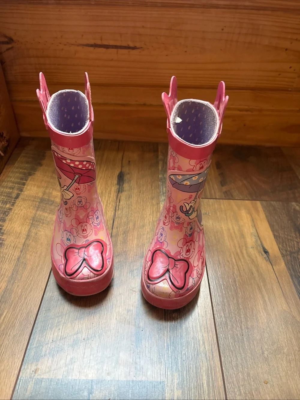 Disney Minnie Mouse pink rain boots toddler size 5/6